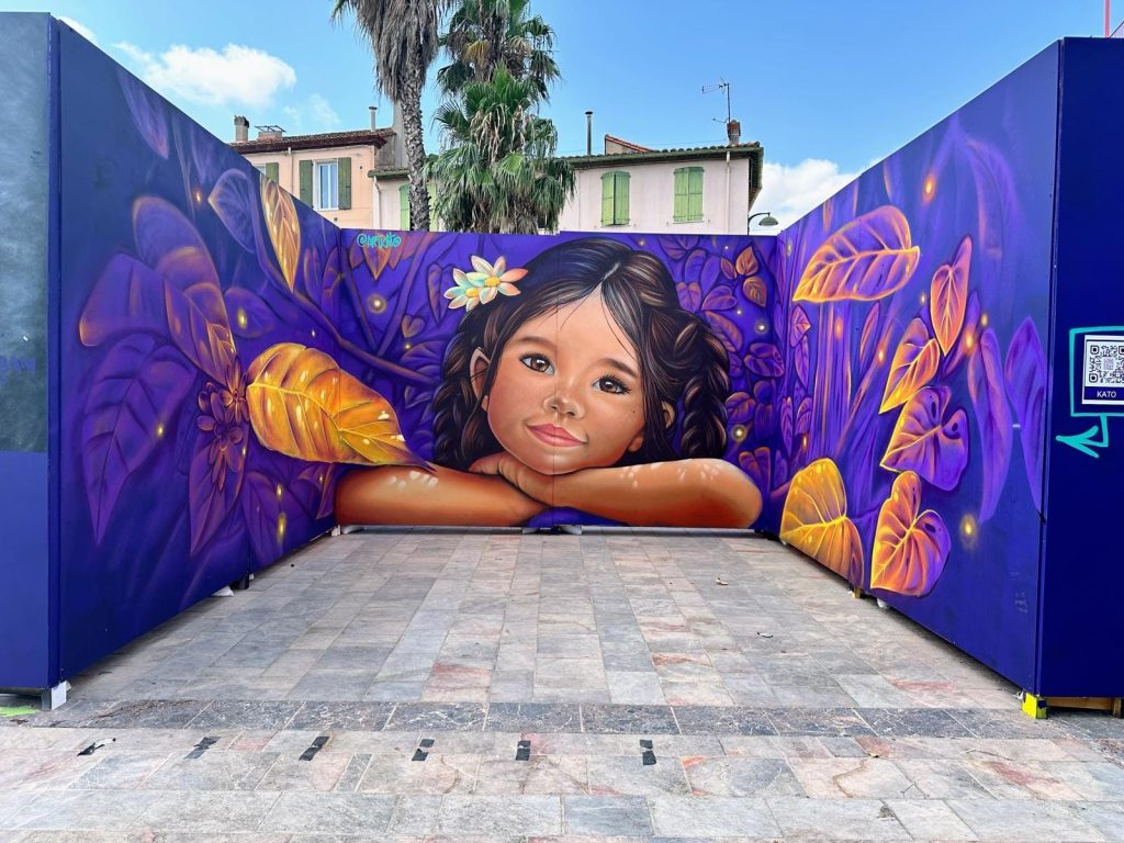 Fresque de Kato, festival Ultra Violet 2024, Thuir