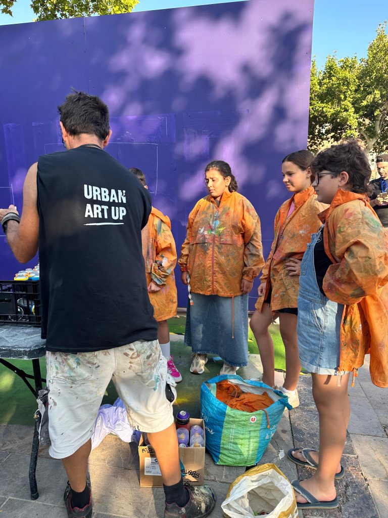 Atelier graffiti, festival Ultra Violet 2025, Thuir