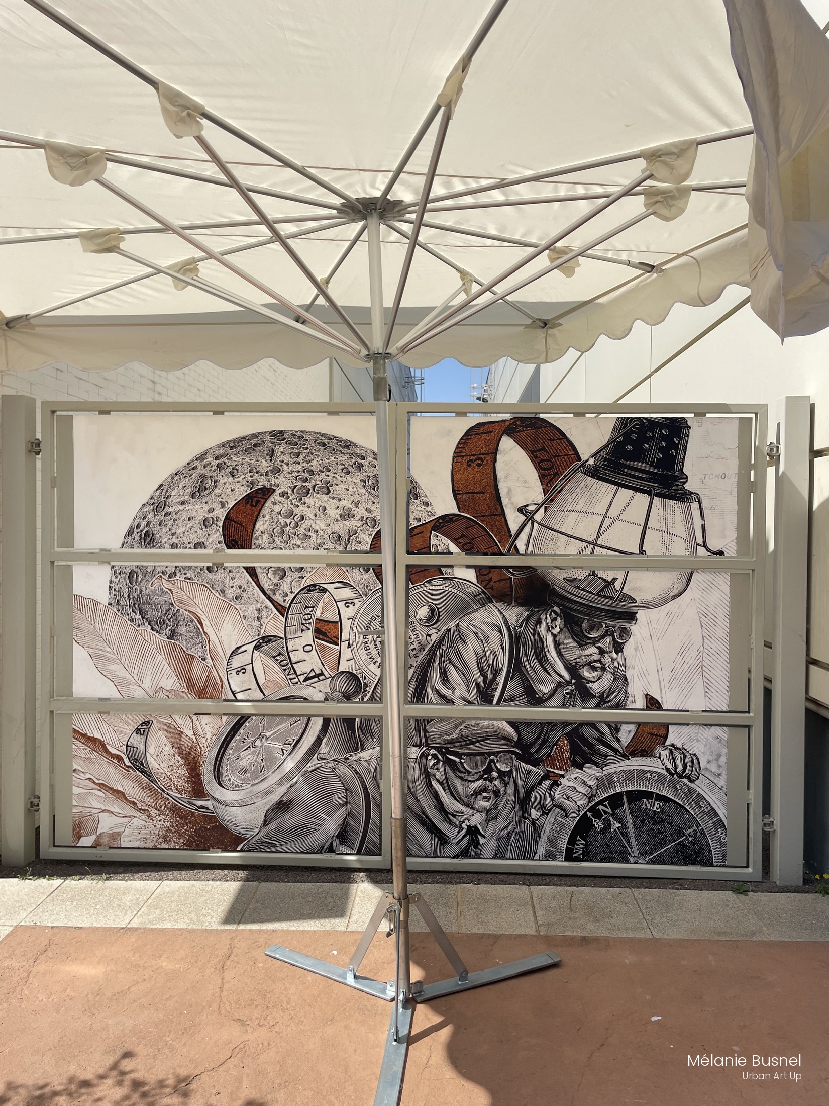 Fresque murale de l'artiste Mélanie Busnel, festival Square Up 2025, Carré d'Or, Perpignan