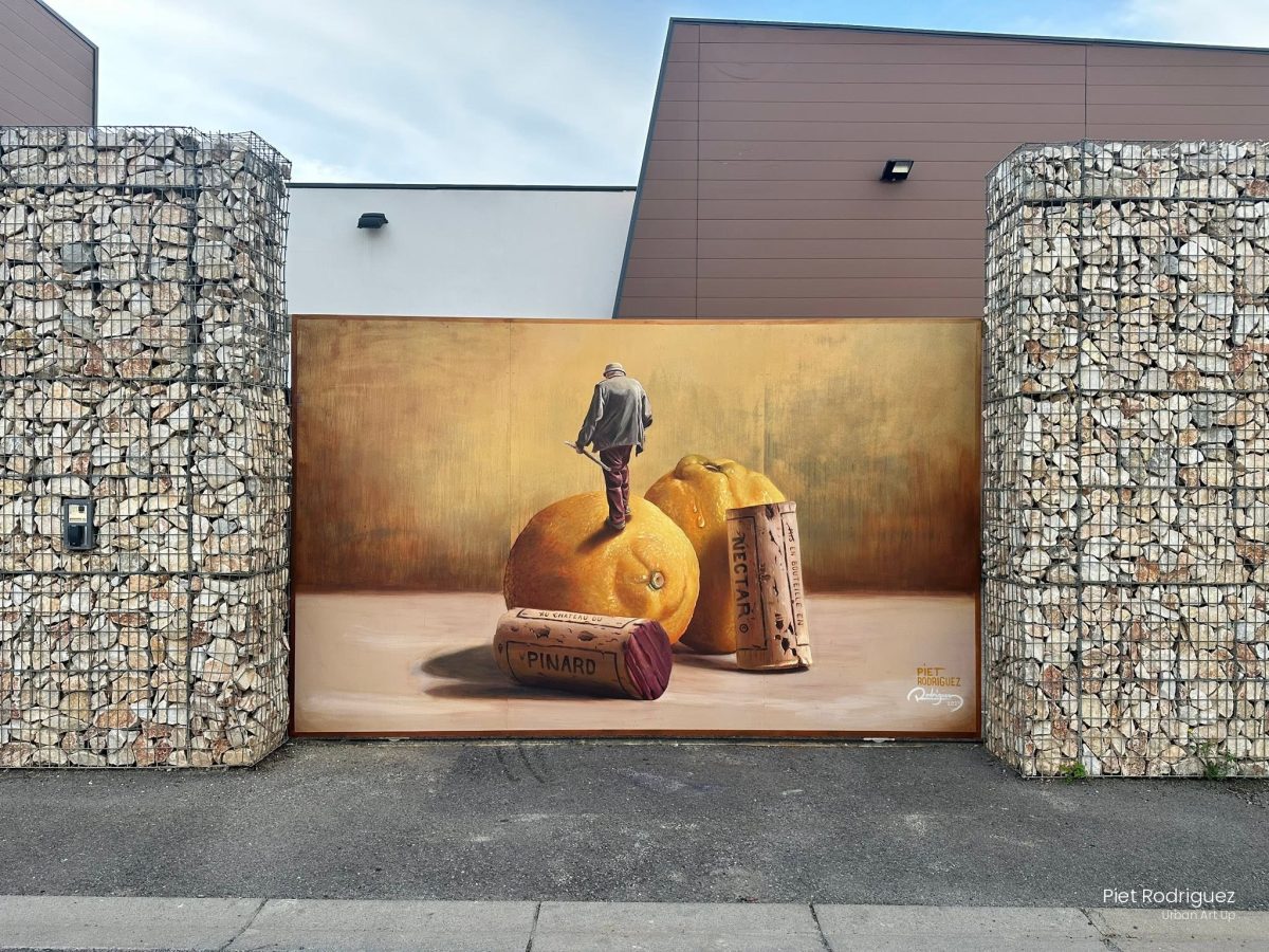 Fresque murale de l'artiste Piet Rodriguez, festival Square Up 2025, Carré d'Or, Perpignan