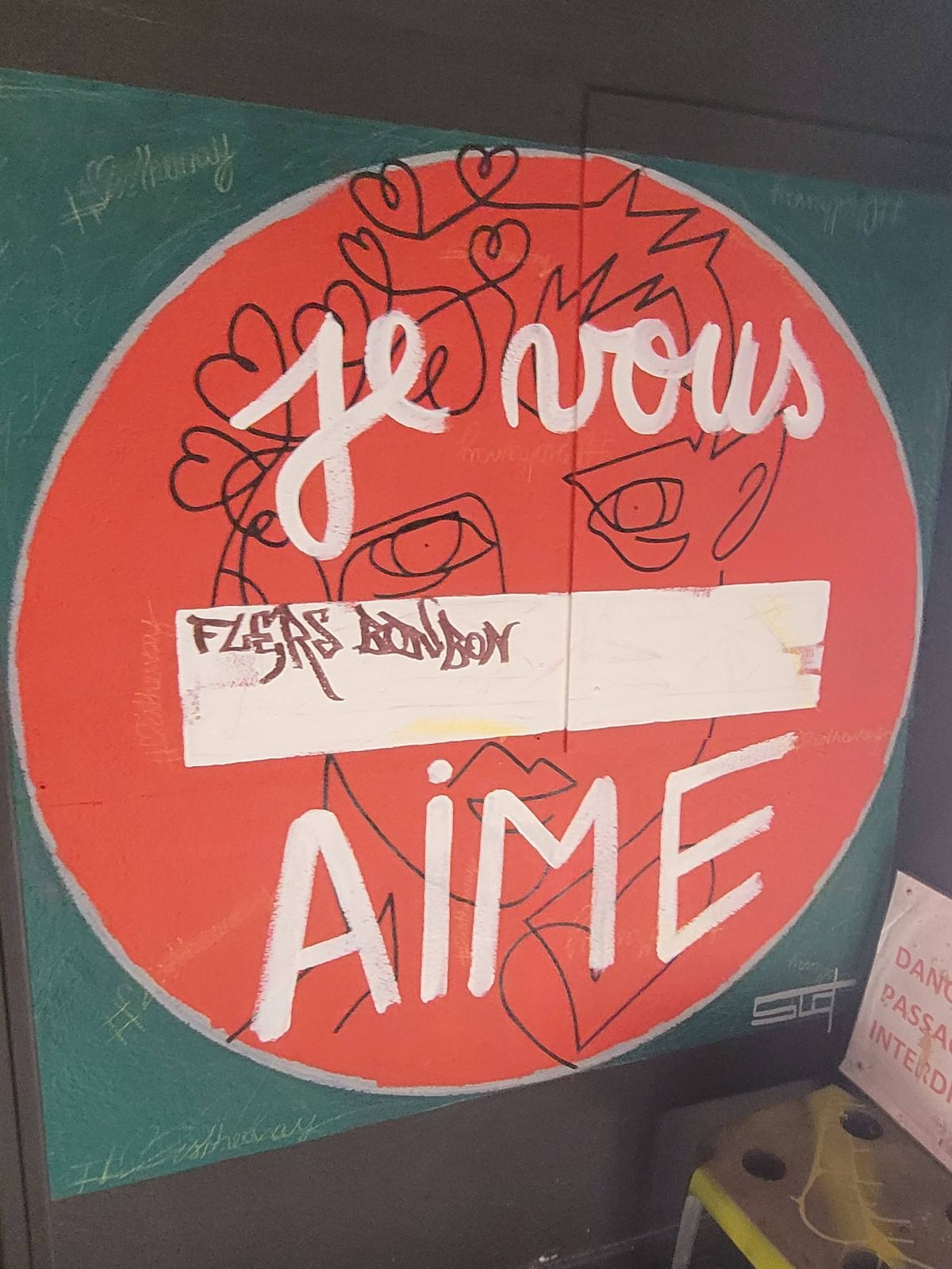 Stif — señal reapropiada «Je vous aime»