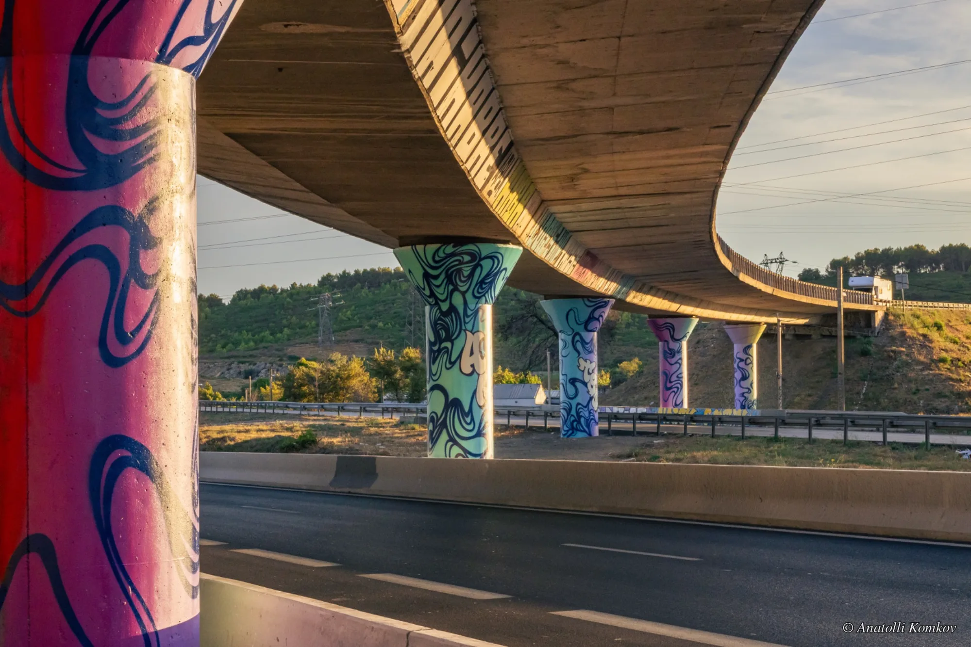 Piles de pont peintes par Amsted, DIRMED 2026